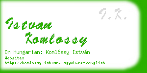 istvan komlossy business card