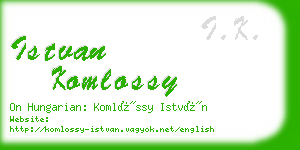 istvan komlossy business card
